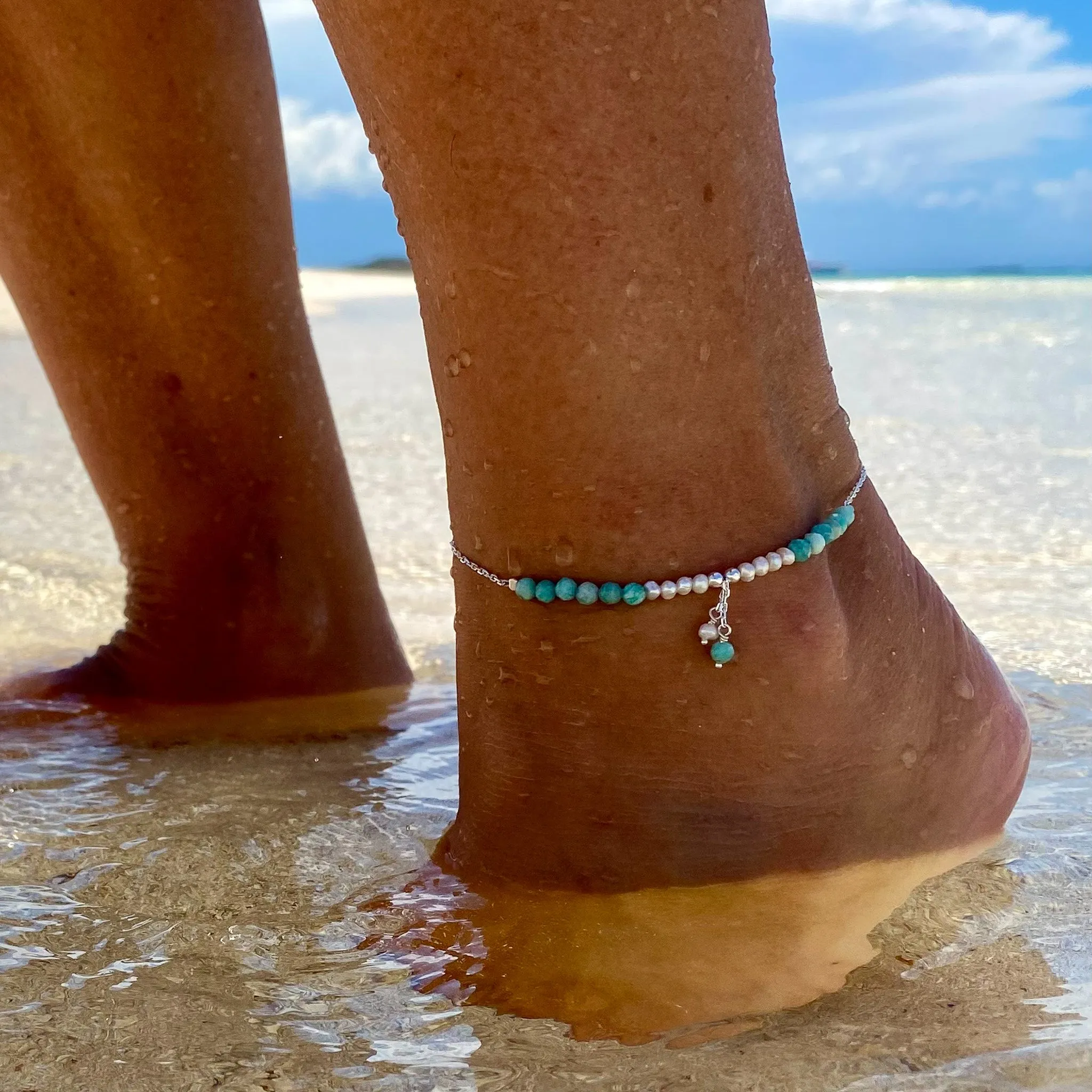 Ocean Spell Amazonite Anklet