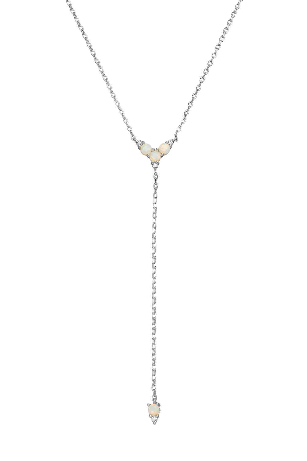 Opal Hope Y-Necklace Silver