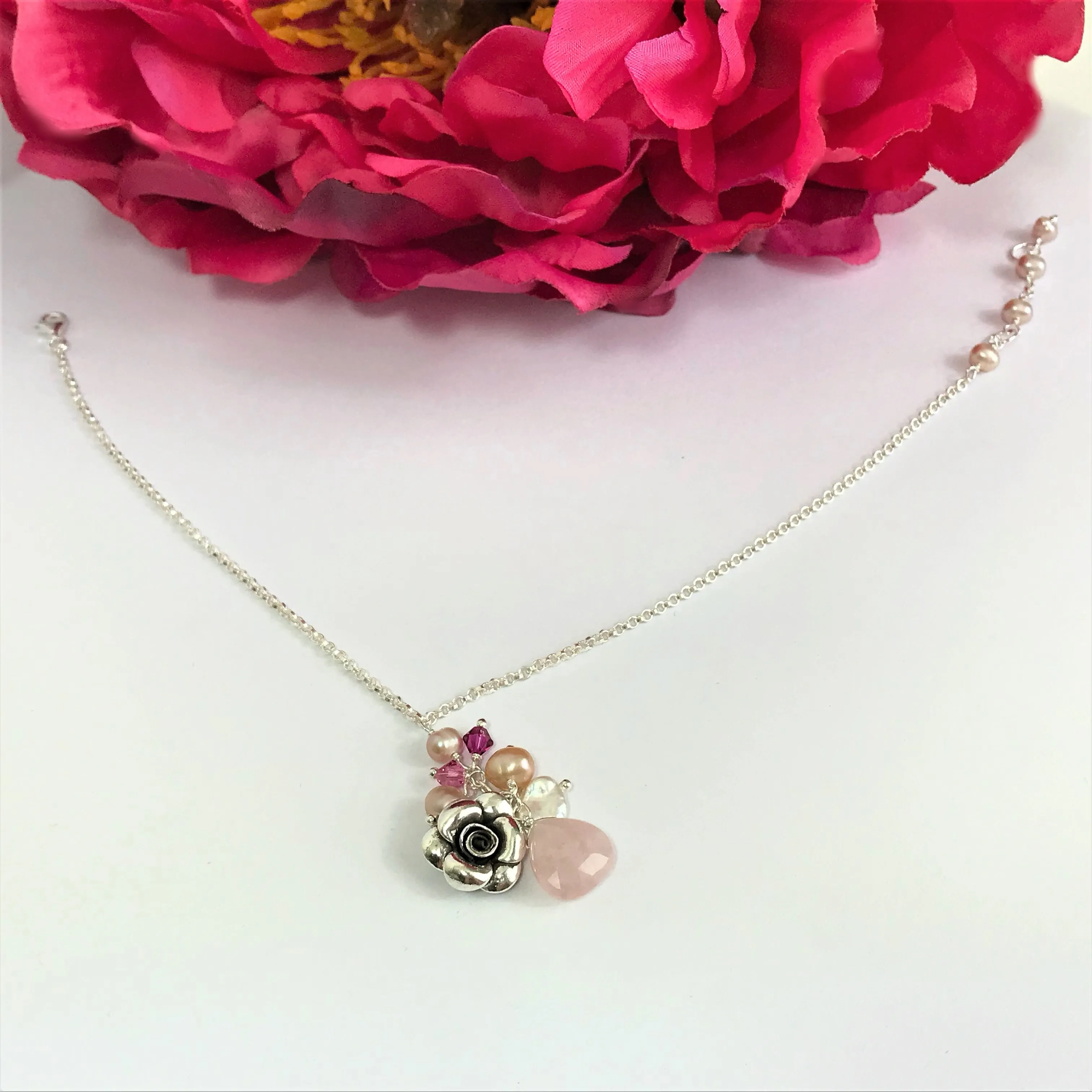 Paradise Rose Anklet (Pink) - VANK129