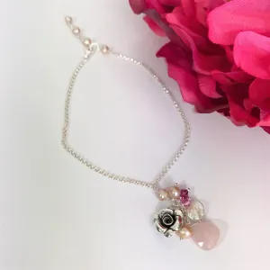 Paradise Rose Anklet (Pink) - VANK129