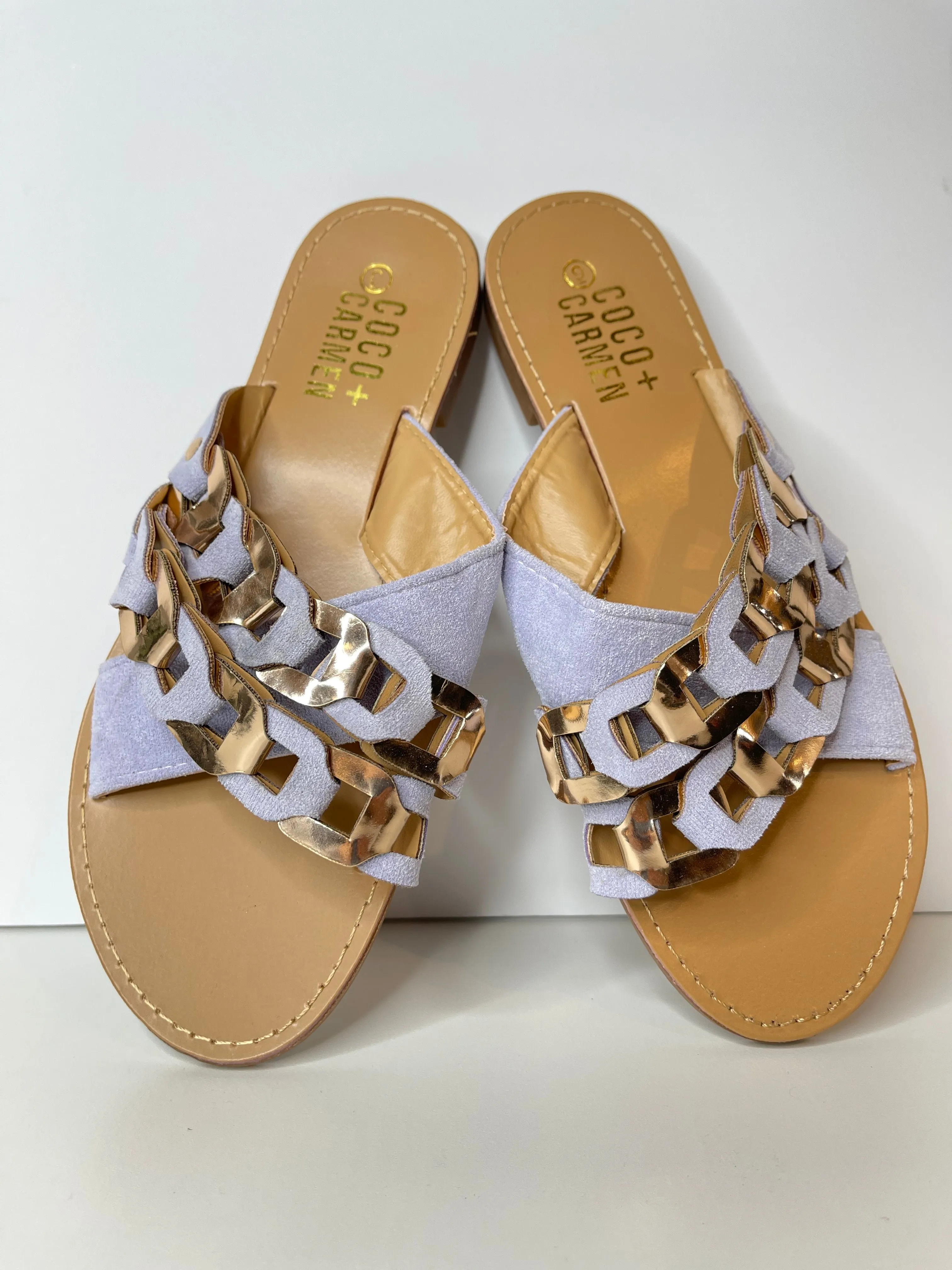 Pastel Suede Sandals