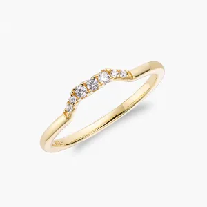 Pavé Hex | Stacking Ring