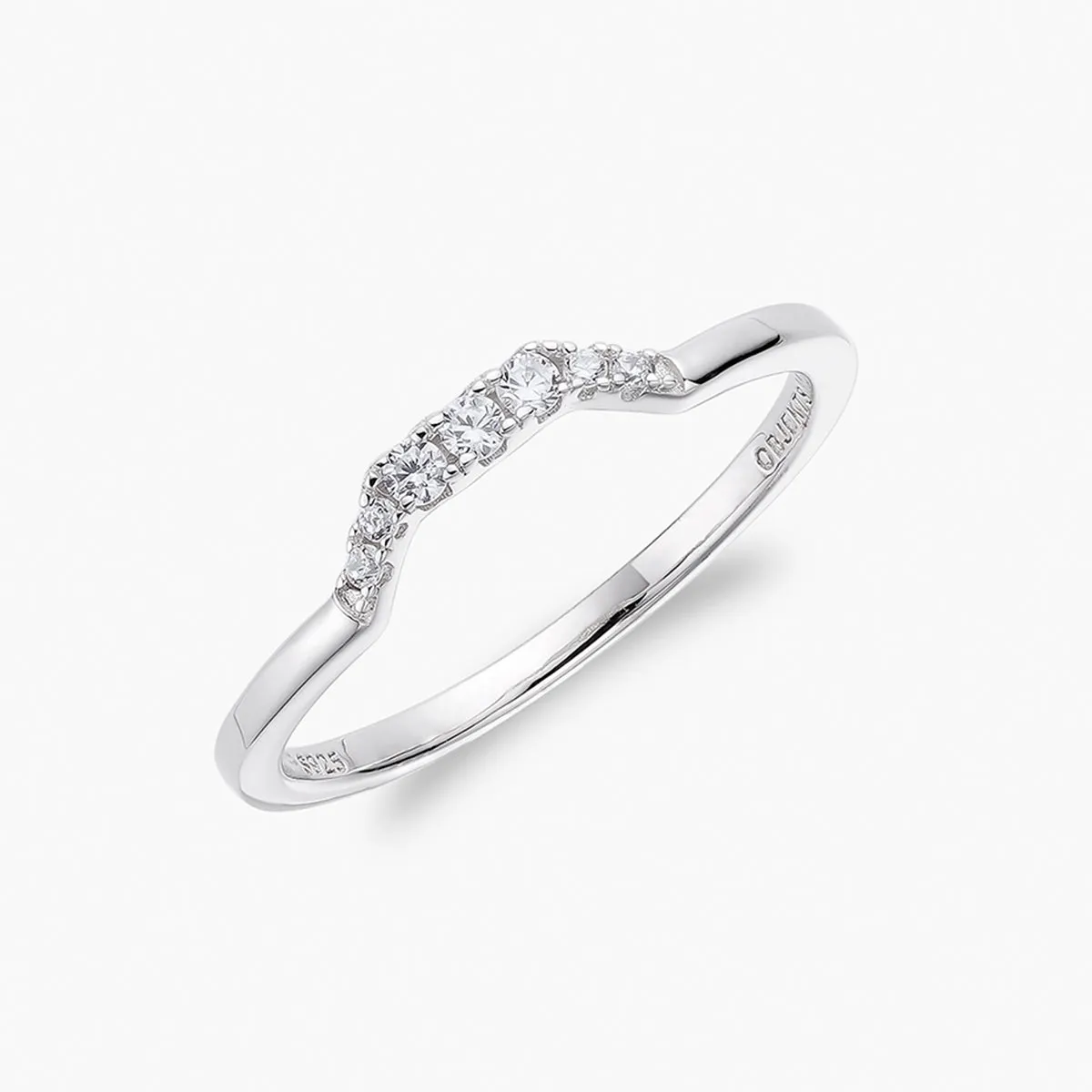 Pavé Hex | Stacking Ring