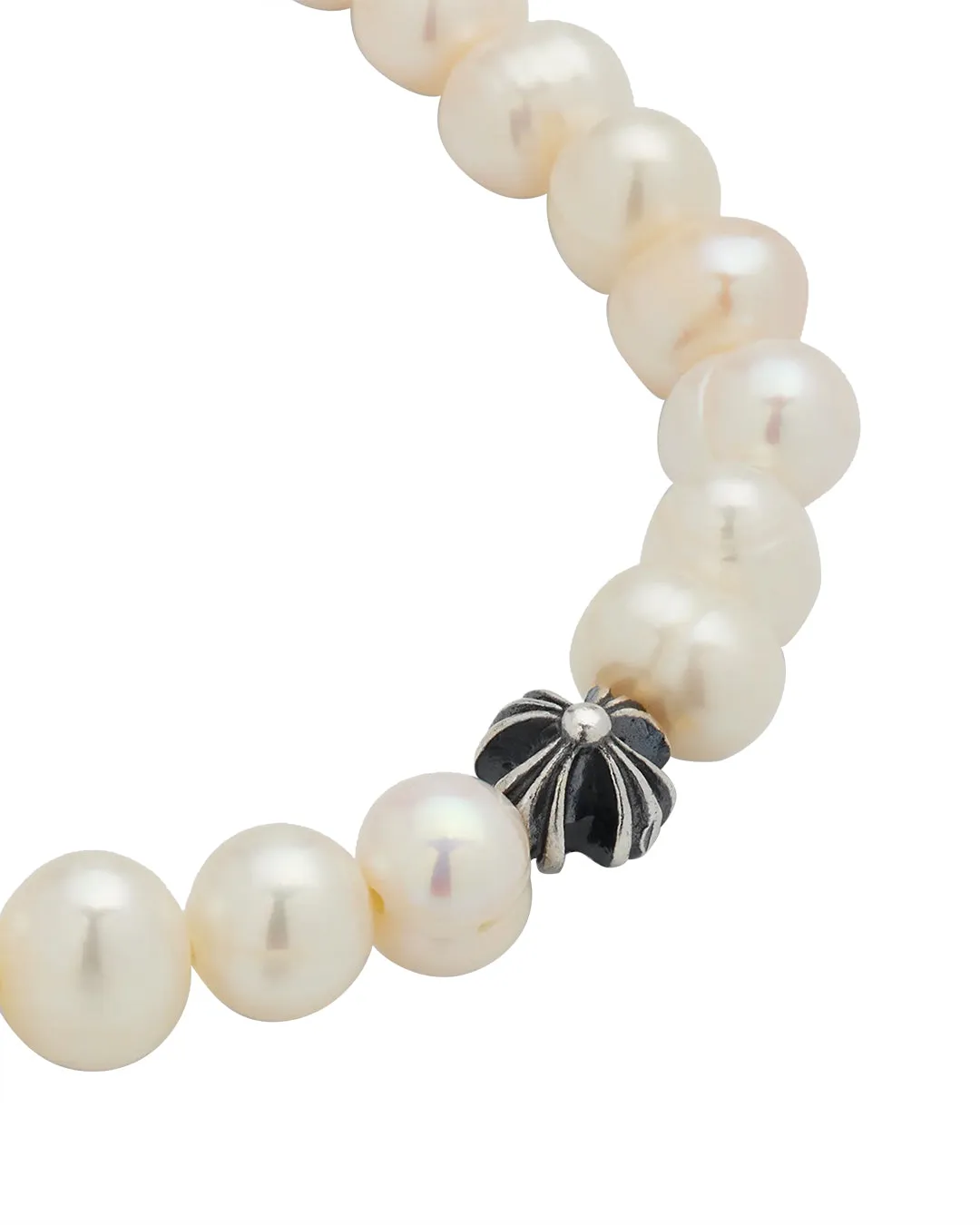 Pearl & Sterling Fluted Star Flex Bracelet