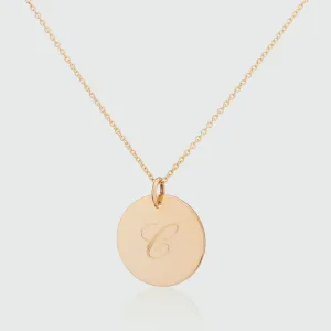 Pembroke 9ct Yellow Gold Large 19mm Disc Pendant