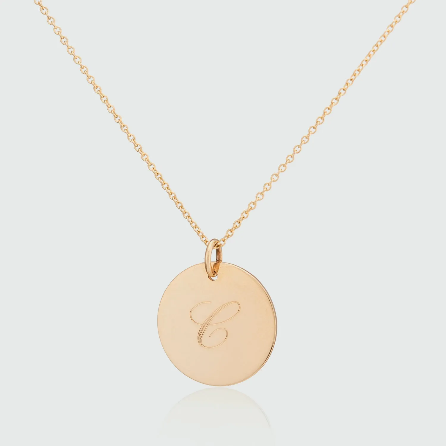 Pembroke 9ct Yellow Gold Large 19mm Disc Pendant