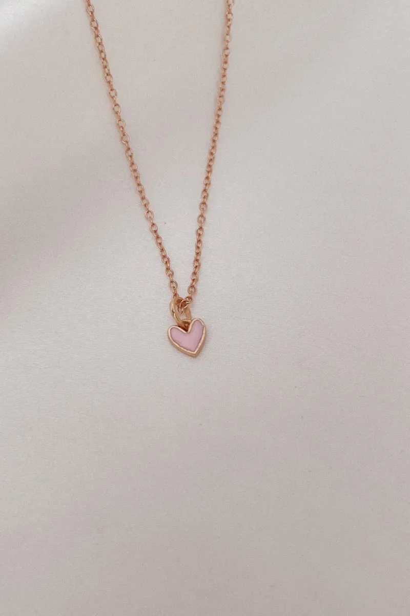 Pink Petite Darling Necklace - Rose Gold