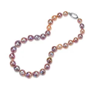 Pink-Purple Baroque Pearl Necklace and Bracelet Set