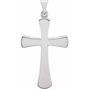 Platinum 16.1x8 Cross Pendant