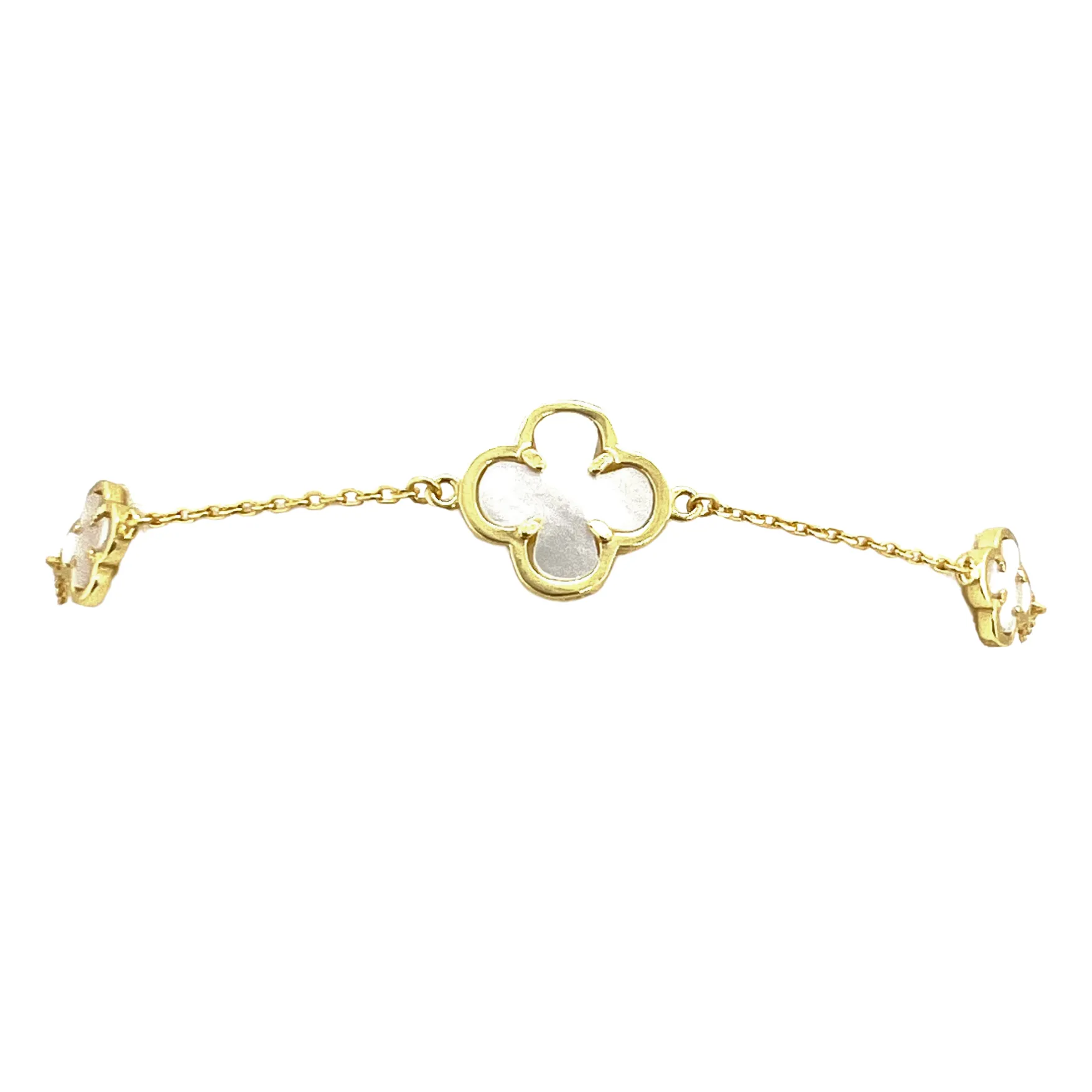 "TRIPLE MOP" Clover CZ Bracelet