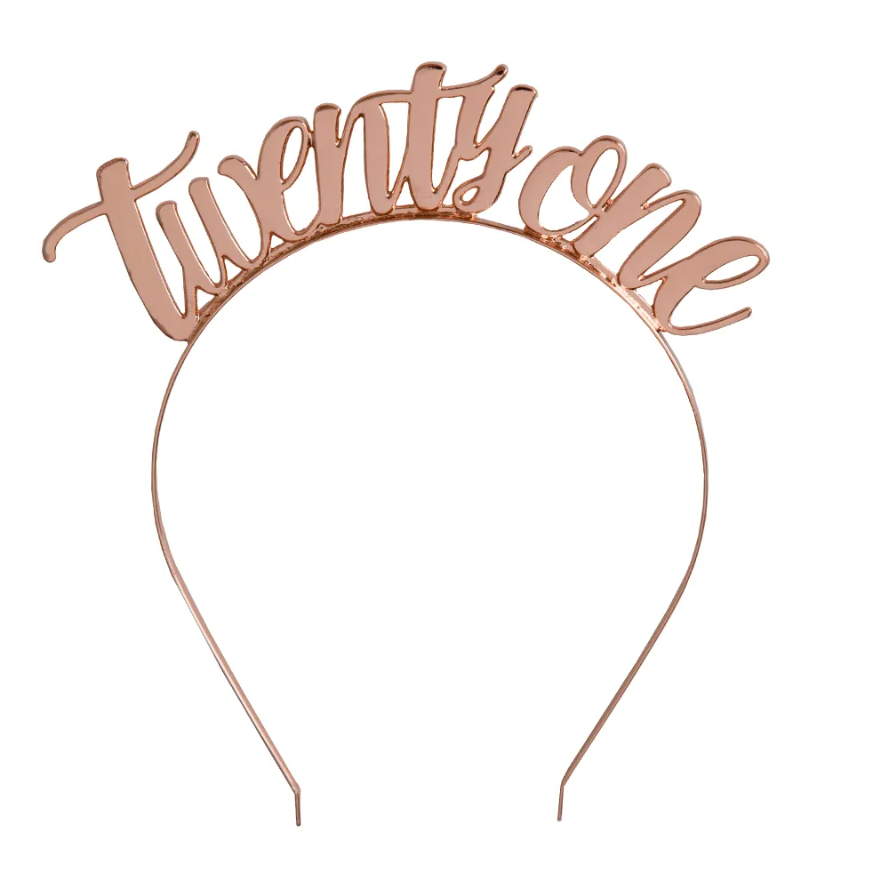 "Twenty One" Metal Headband - 2 Color Options