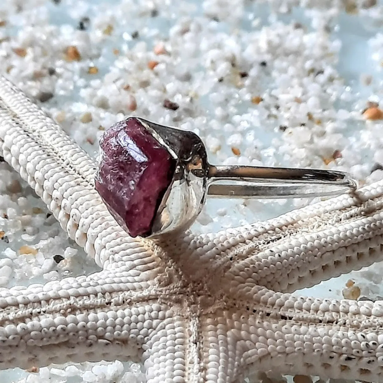 RAW RUBY - PETITE SILVER 925