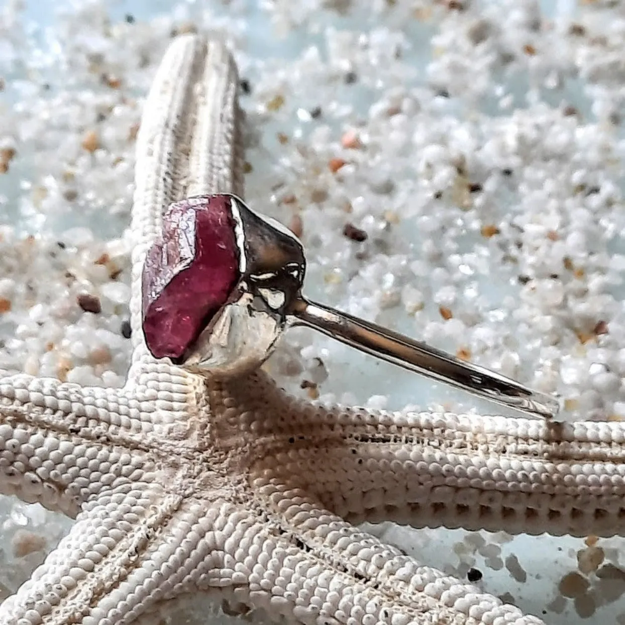 RAW RUBY - PETITE SILVER 925