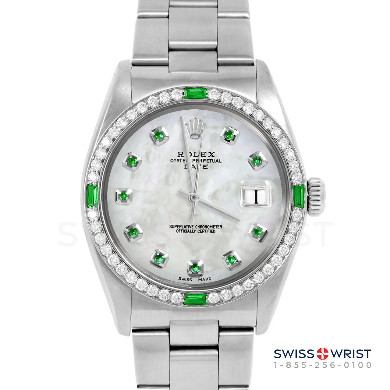 Rolex Date 34mm | 1500-SS-WMOP-EMD-AM-4EMD-OYS