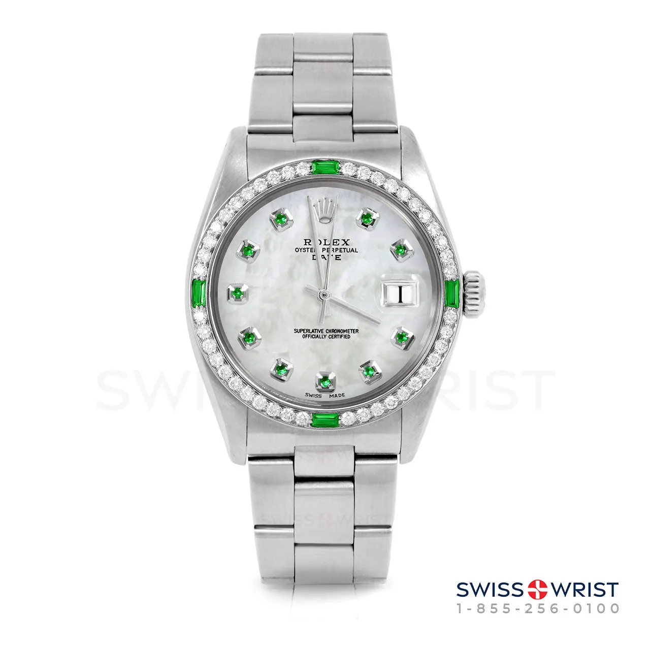 Rolex Date 34mm | 1500-SS-WMOP-EMD-AM-4EMD-OYS