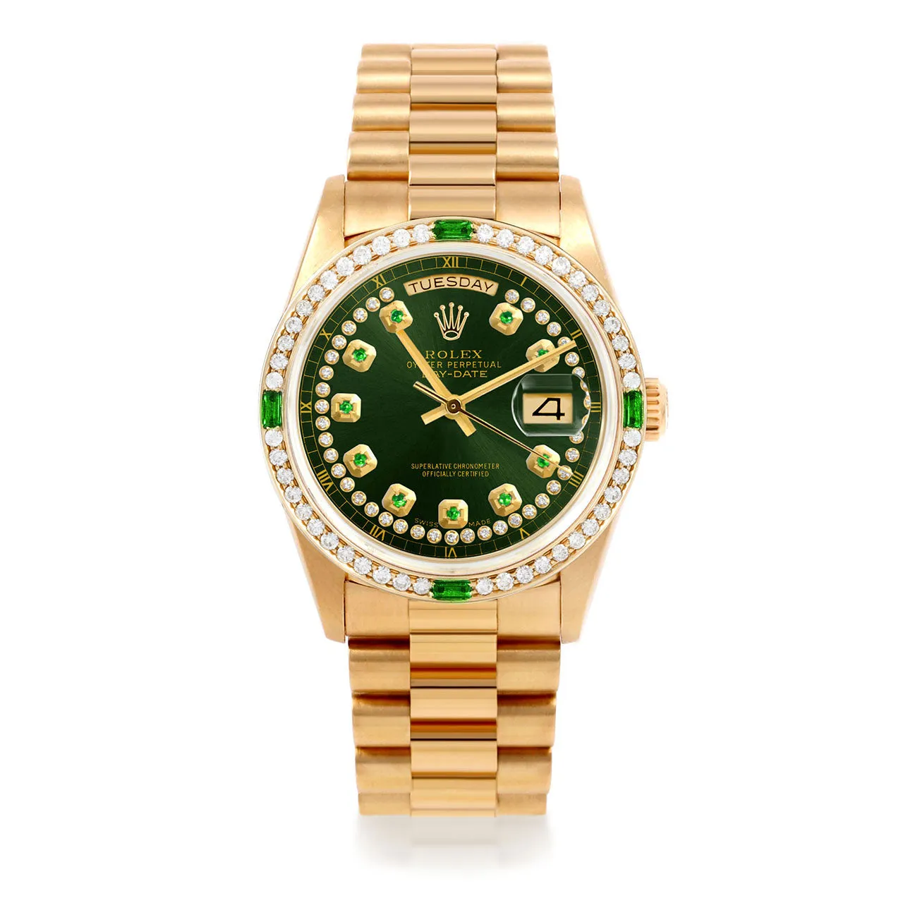 Rolex Day-Date 36mm | 18038-GRN-STRE-4EMD-PRS