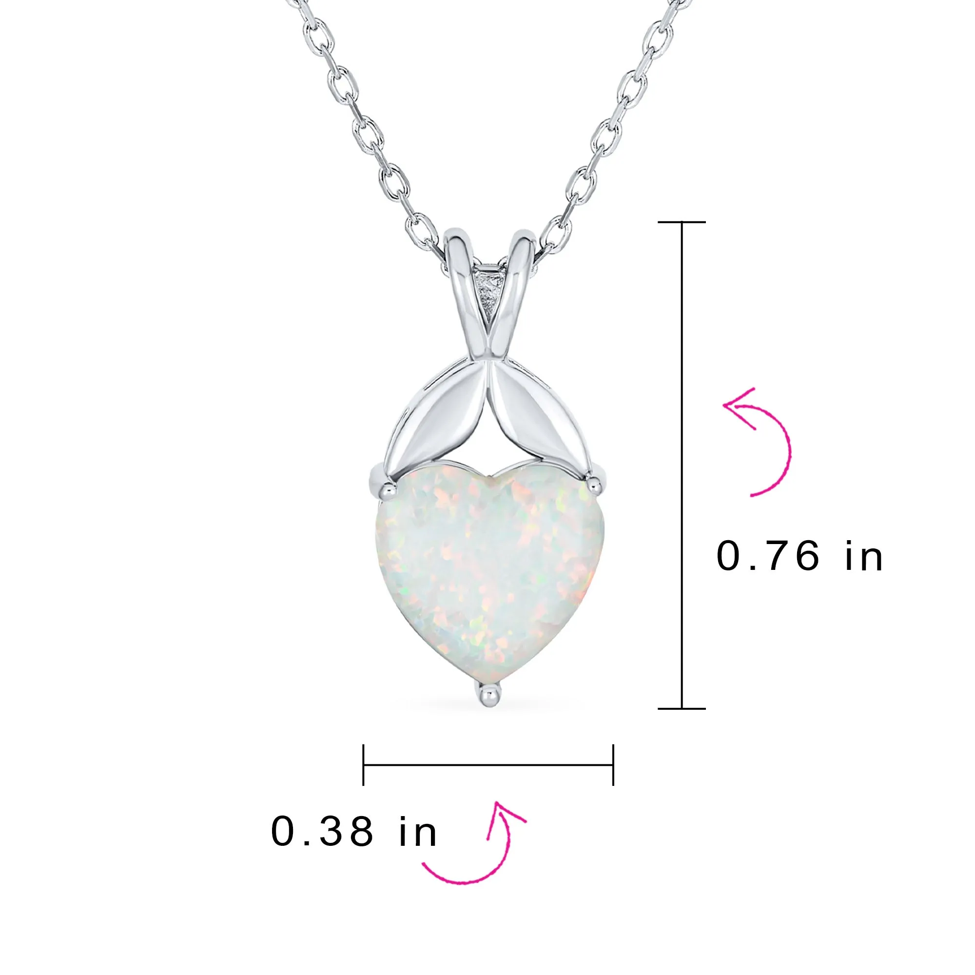 Romantic Opulence Bridal Necklace Sterling Silver Opal Heart Pendant October Birthstone