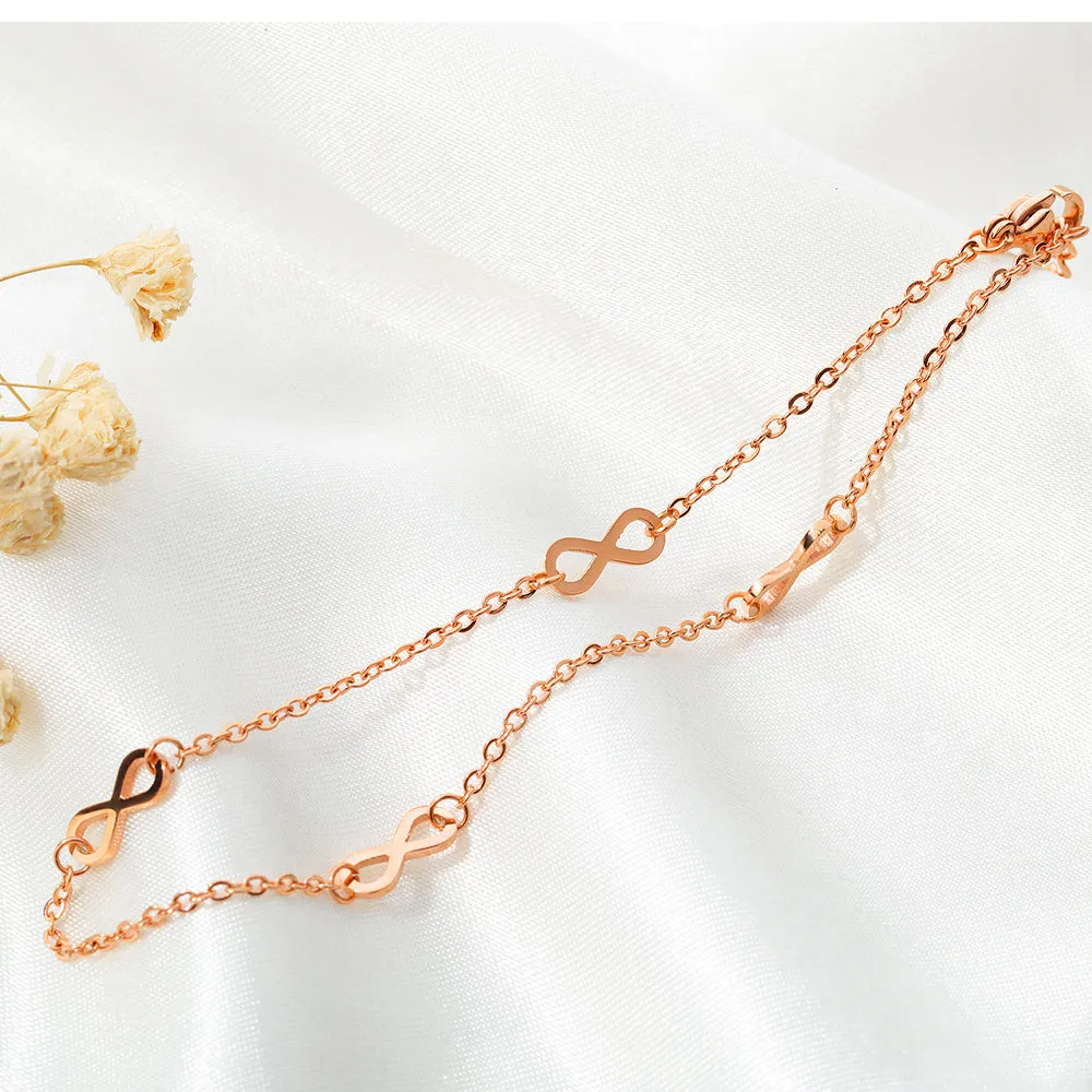 Rose gold anklet