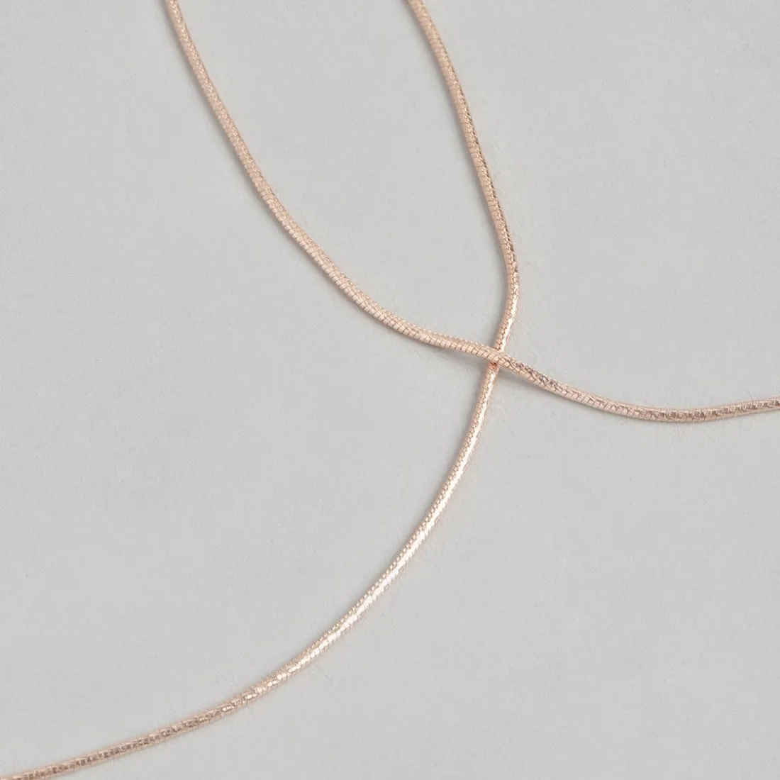 Rosy Serenity Rose Gold-Plated 925 Sterling Silver Snake Chain Anklet