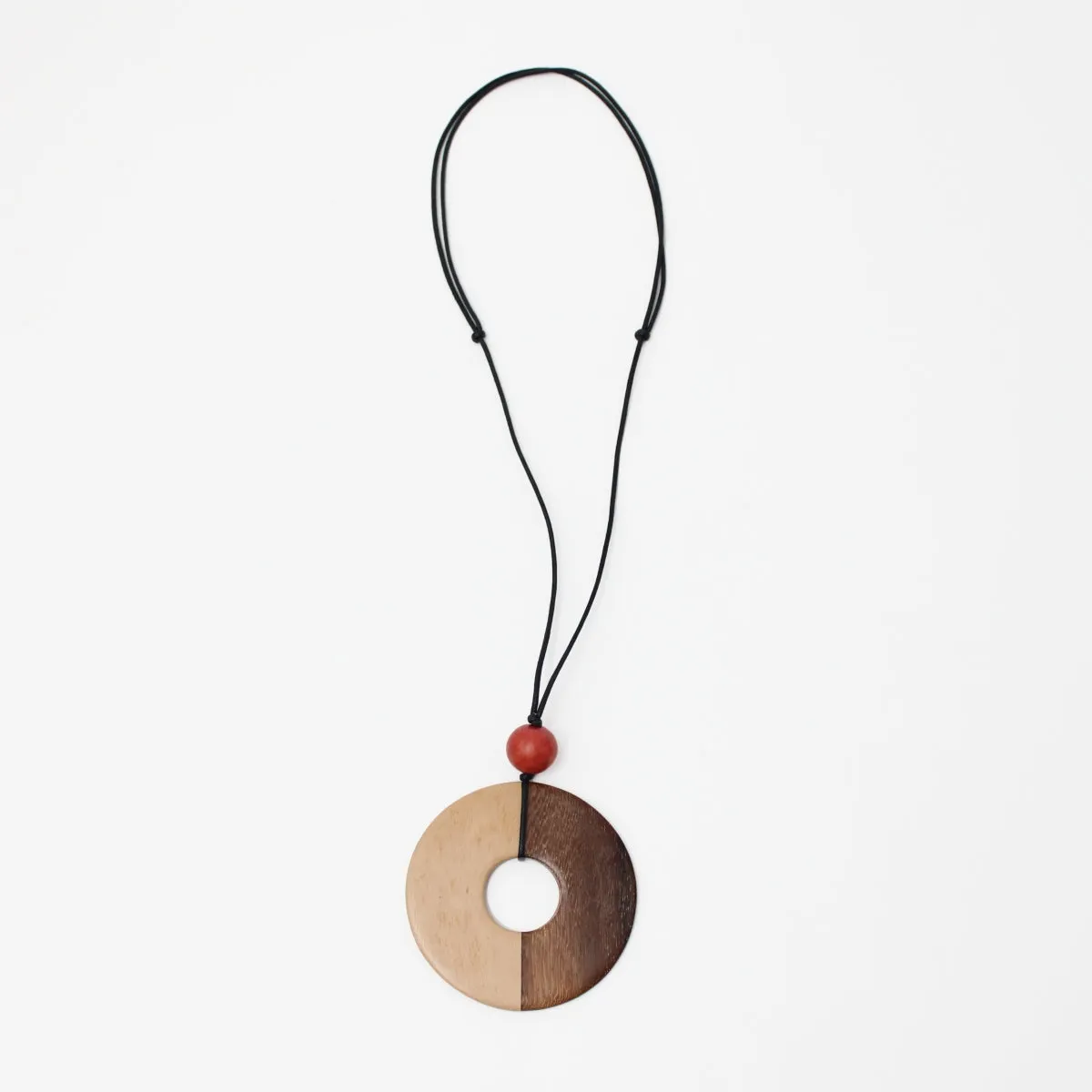 Round Wood Astrid Pendant Necklace