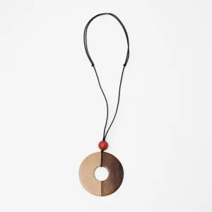 Round Wood Astrid Pendant Necklace