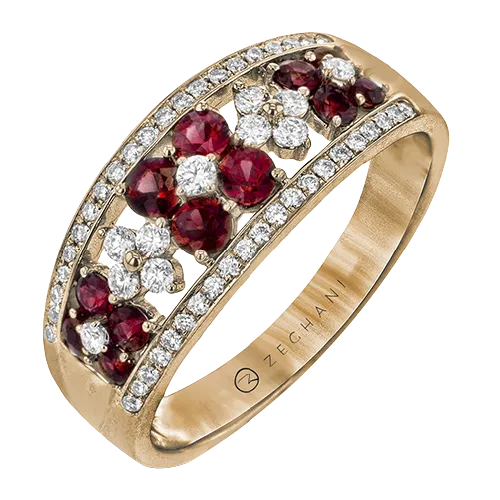 Ruby Flower Ring