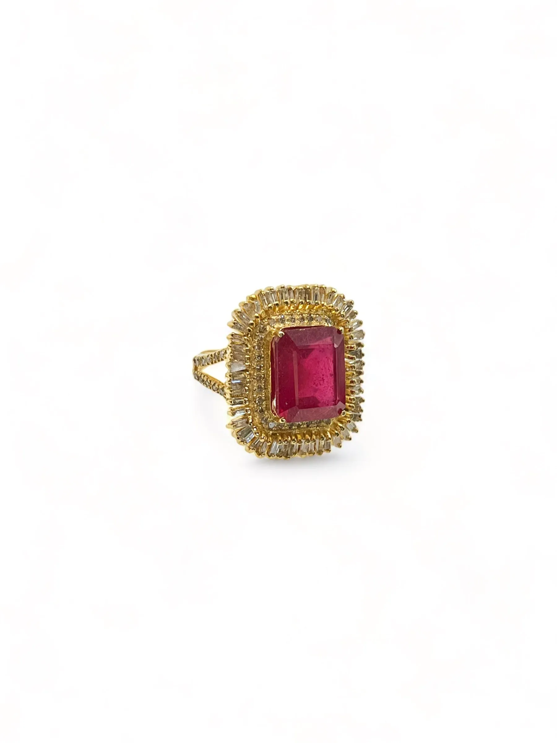 RUBY IN NATURAL DIAMOND RING