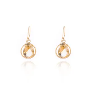 Scarlet Citrine Earrings,Gold Vermeil