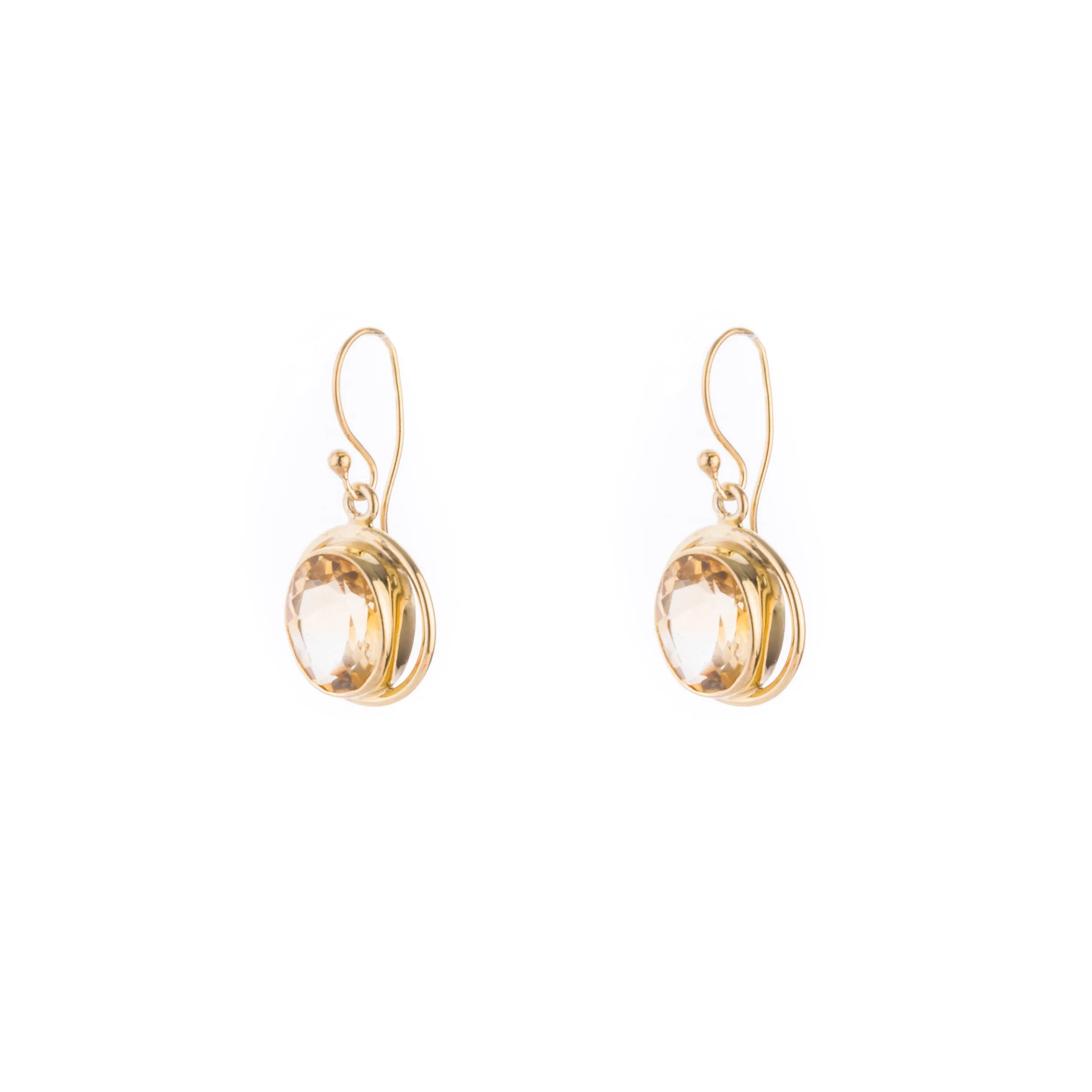 Scarlet Citrine Earrings,Gold Vermeil