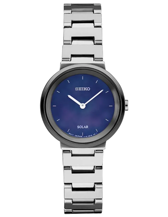 Seiko Womens Essential Contemporary Watch- Stainless Steel - Blue MOP - Bracelet