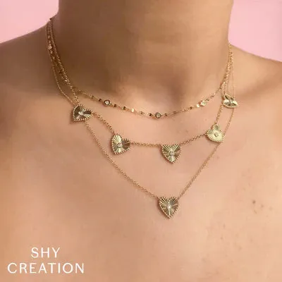 Shy Creation .20ctw Diamond Station Necklace