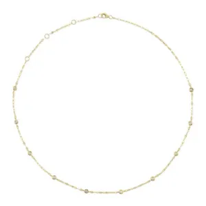 Shy Creation .20ctw Diamond Station Necklace