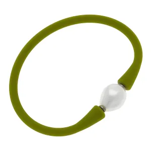 Silicone & Pearl Bracelet, Peridot