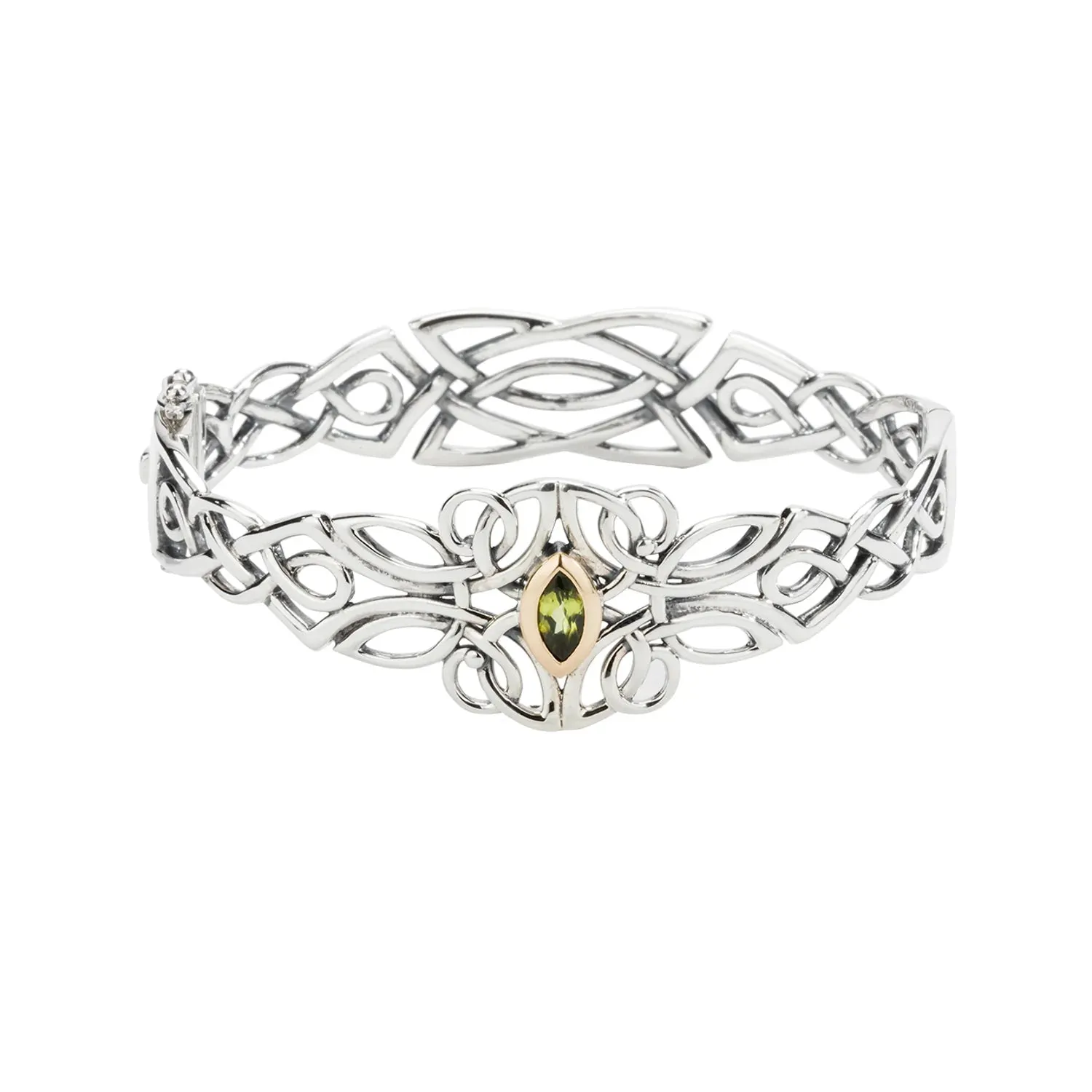 Silver And 10k Gold Guardian Angel Bangle | Keith Jack