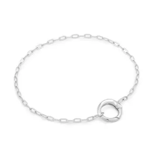 Silver Mini Link Charm Chain Connector Bracelet