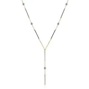 Simon G. Two-Tone Diamond "Y" Necklace