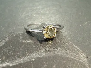 Size 7 Citrine, Sterling Silver Ring