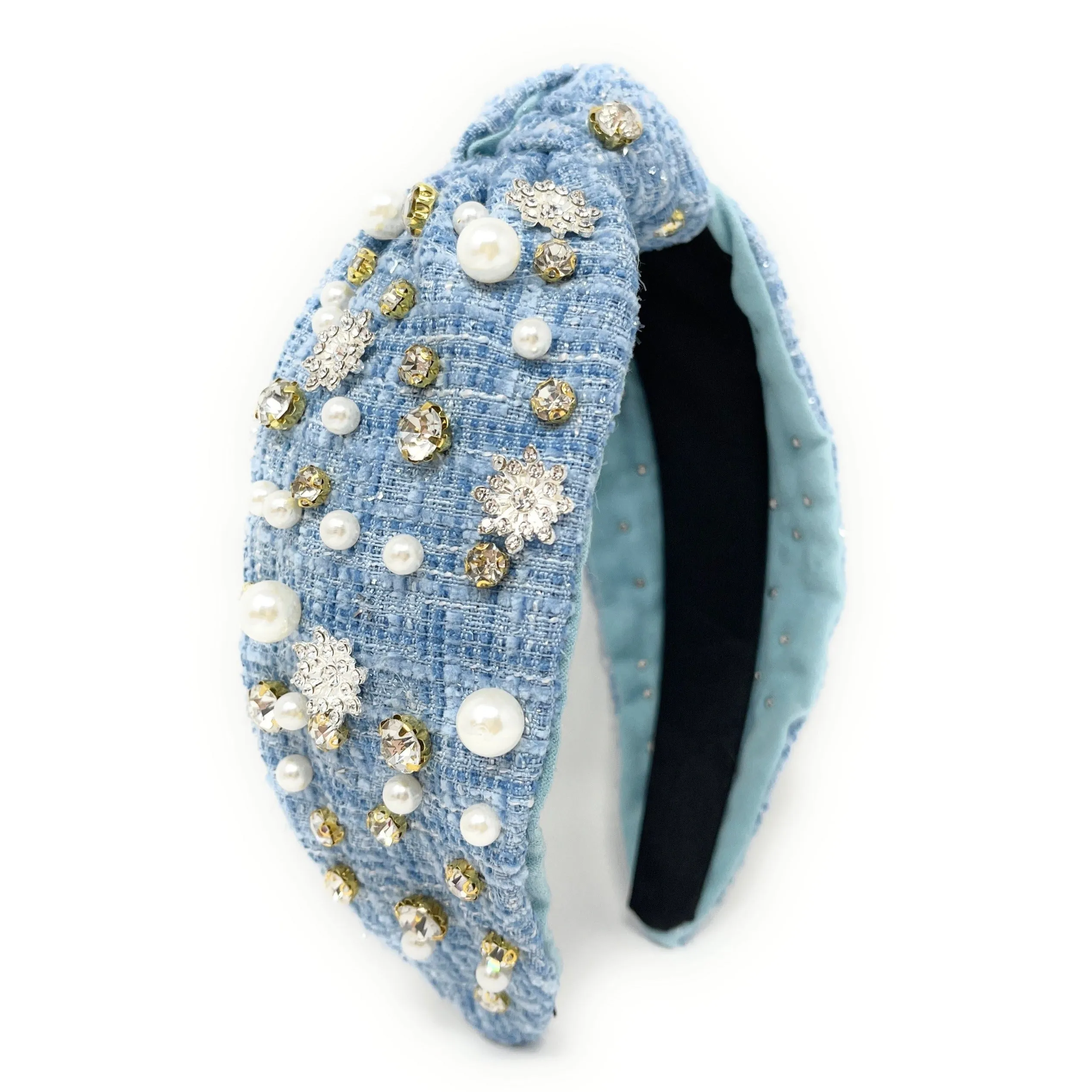 Snowflake Jeweled Knot Headband