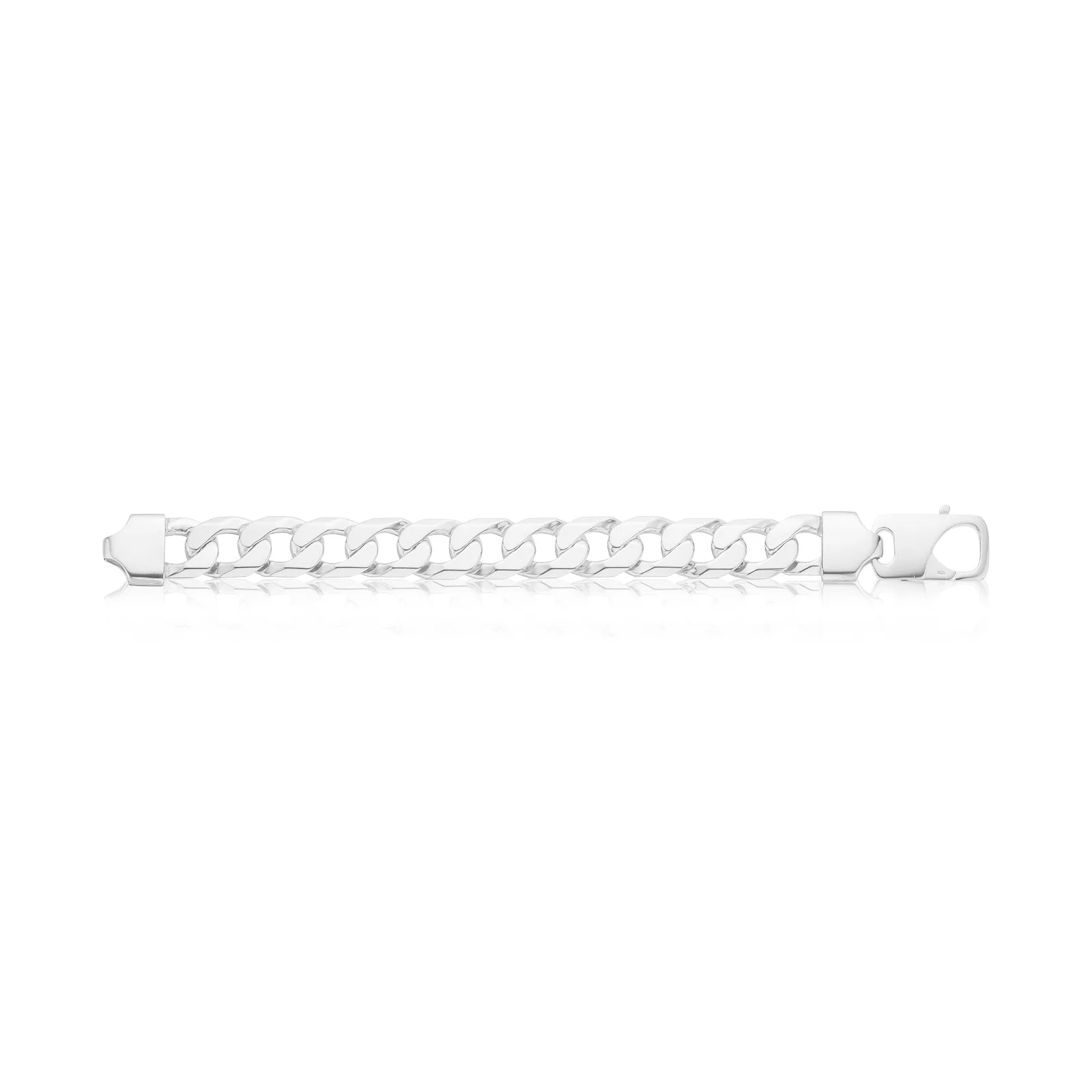 Sterling Silver 23cm Curb 450 Gauge Bracelet