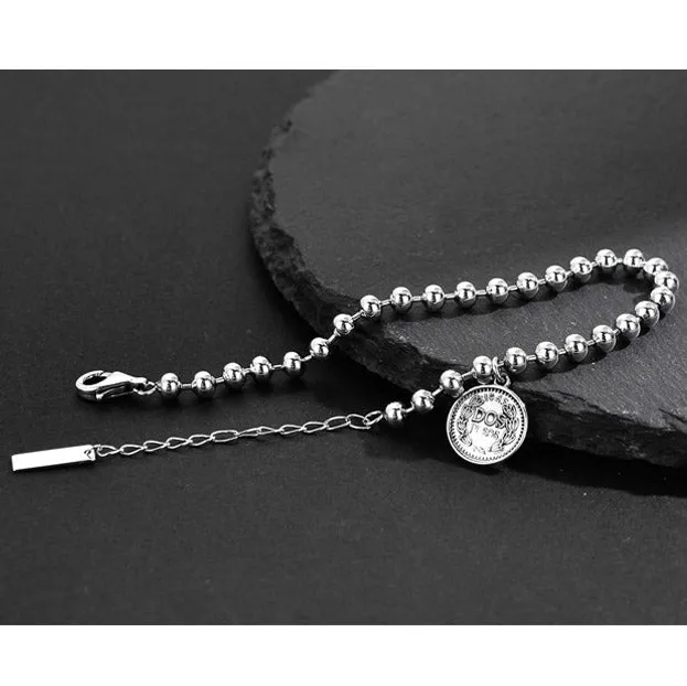 Sterling Silver Coin Bracelet