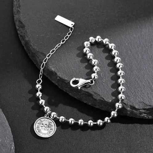 Sterling Silver Coin Bracelet