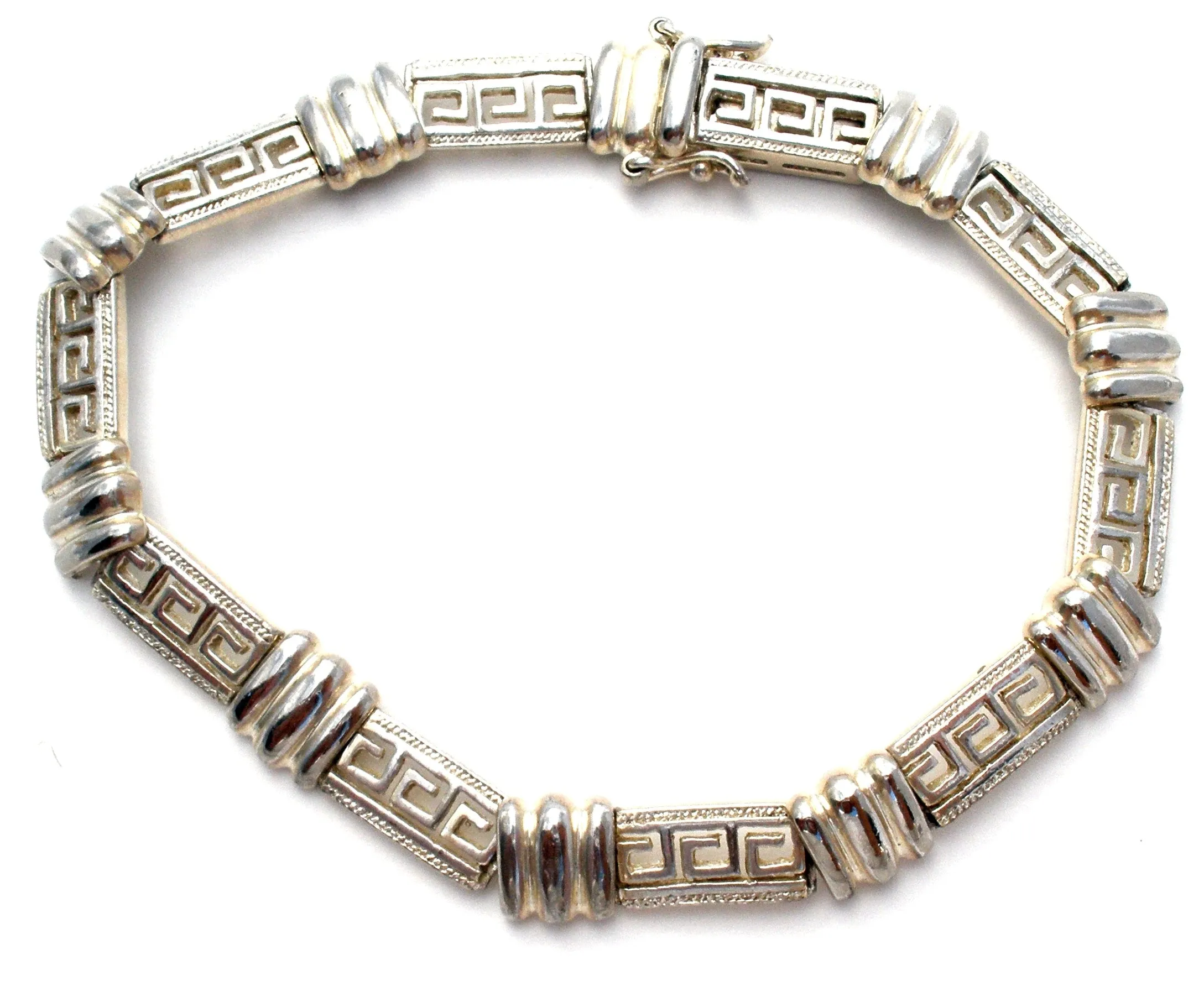 Sterling Silver Greek Key Bracelet Vintage