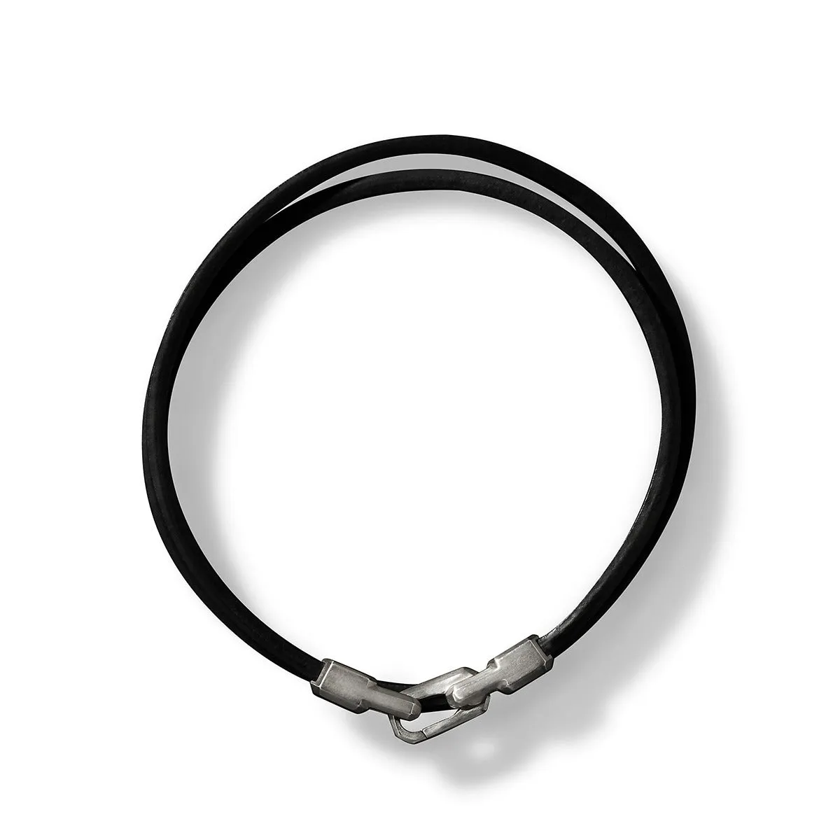 Streamline Double-Wrap Leather Bracelet