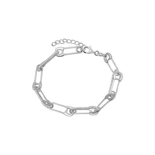 THE PAVE' SAFETY PIN BRACELET