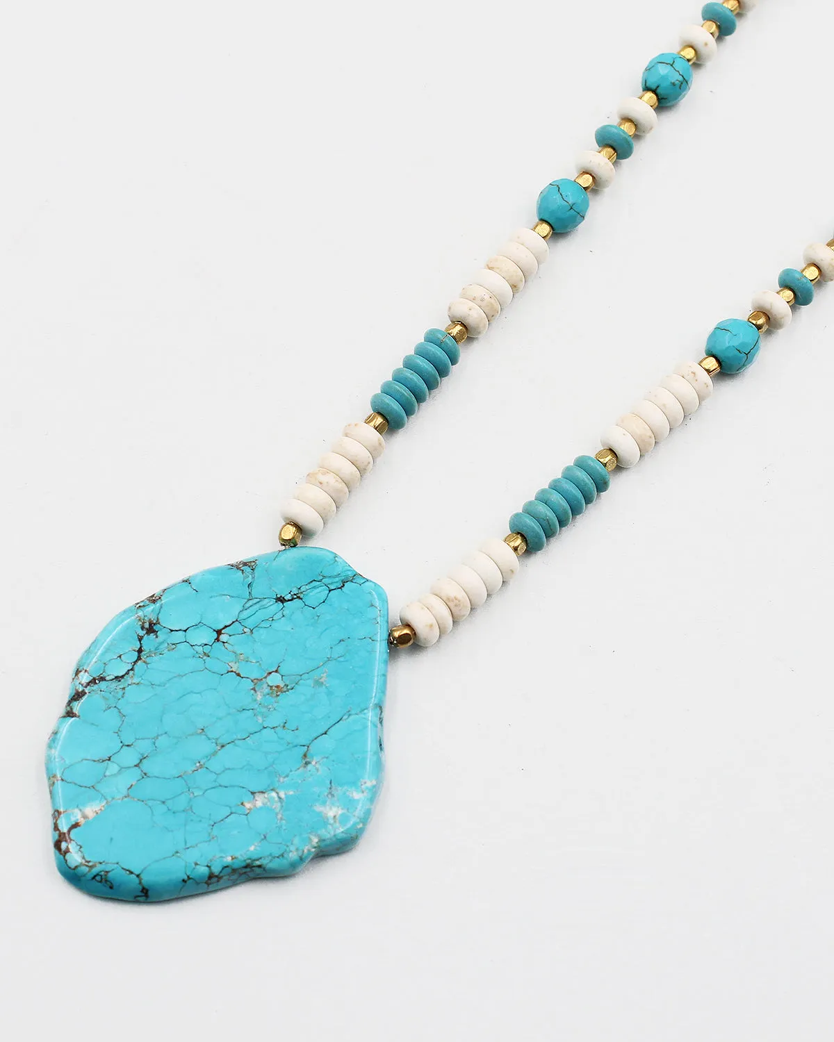 Turquoise Stone Pendant Necklace