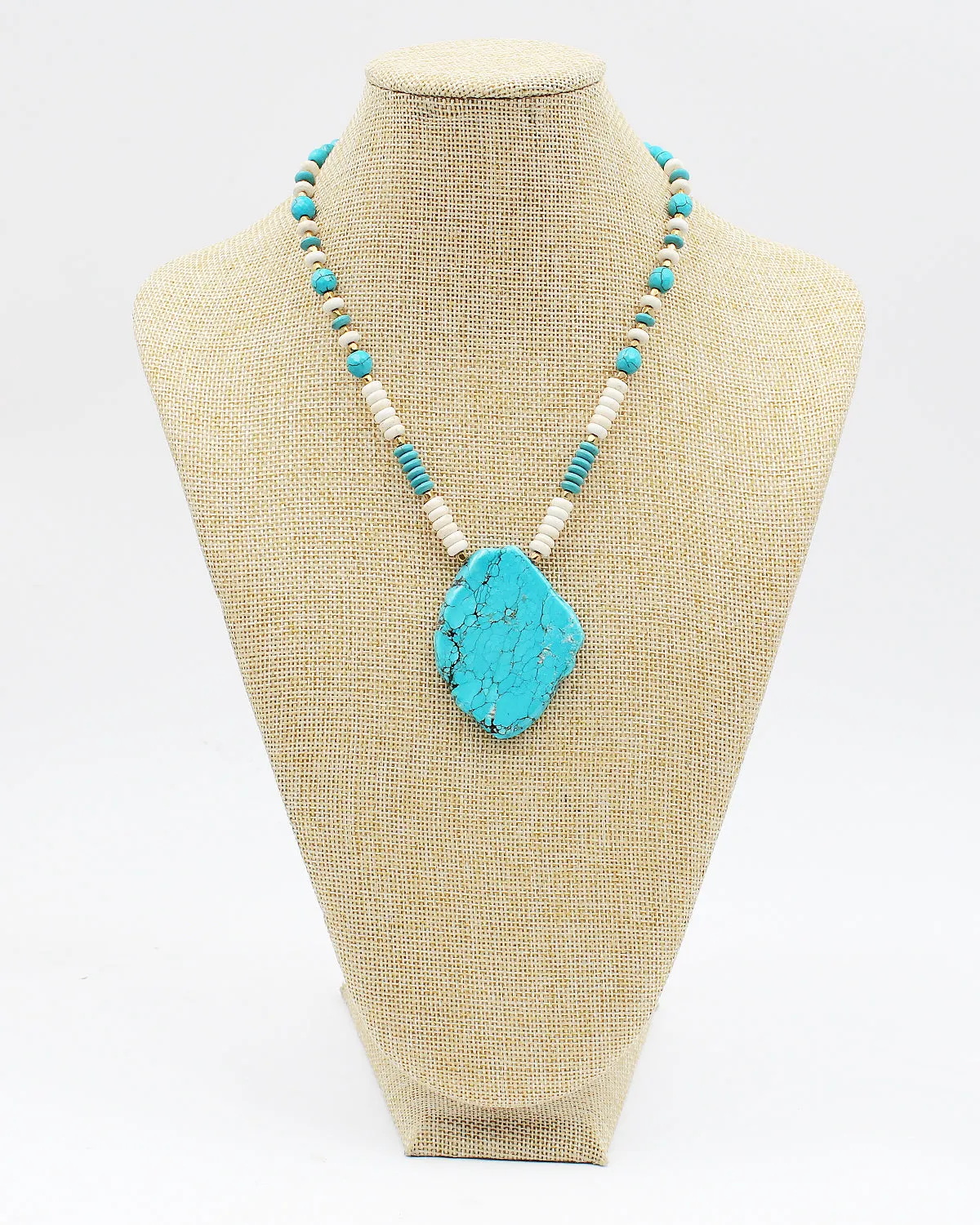 Turquoise Stone Pendant Necklace