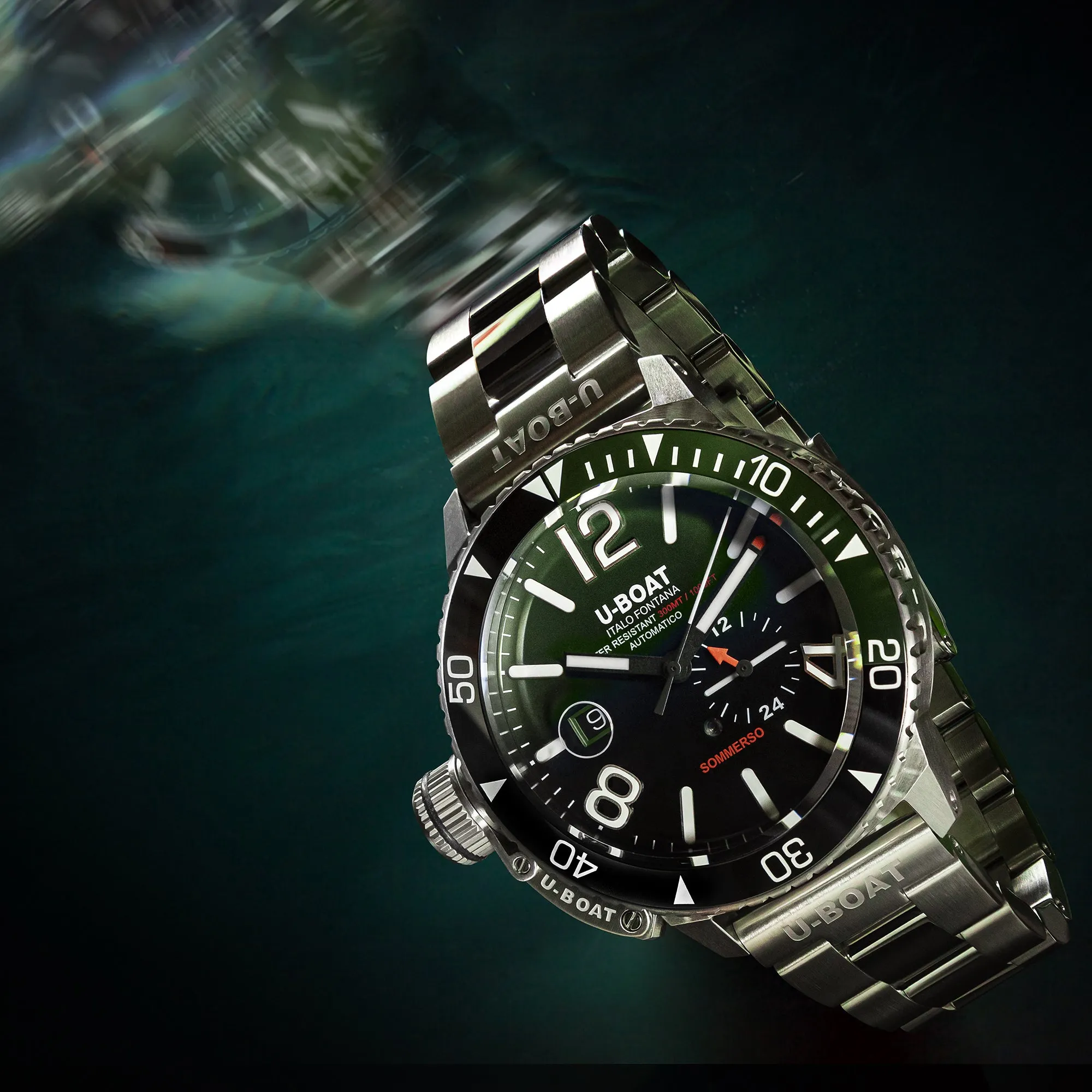 U-BOAT SOMMERSO CERAMIC GREEN/MT (46mm) REF. 9521