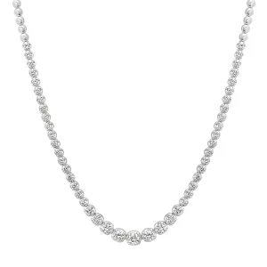 White Gold Graduated Diamond Tennis Necklace