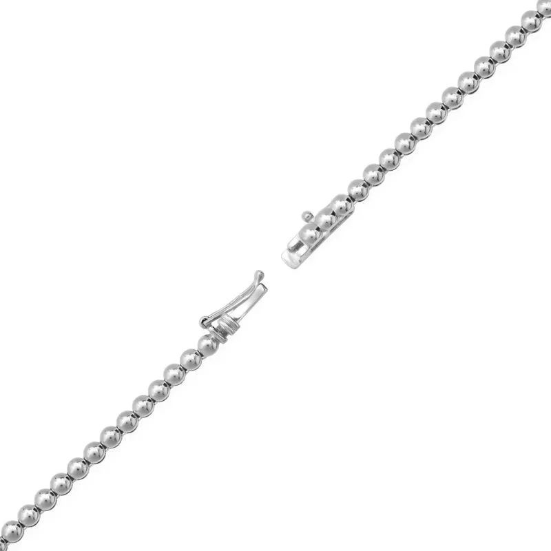 White Gold Graduated Diamond Tennis Necklace