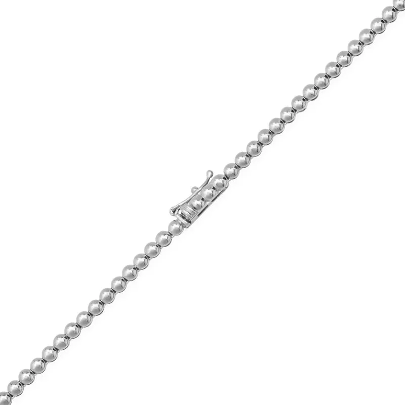 White Gold Graduated Diamond Tennis Necklace